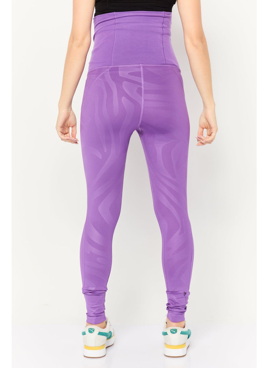 Maternity Sportswear Fit Yoga Tights, Purple