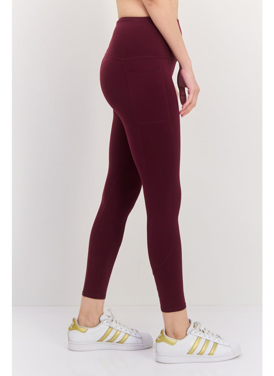 Women Sportswear Fit Solid Training Leggings, Dark Purple