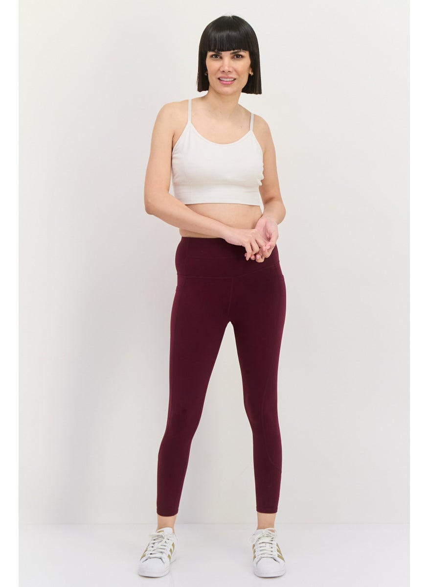 Women Sportswear Fit Solid Training Leggings, Dark Purple