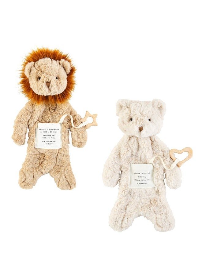 Mud Pie Children's Cuddler Teether, Bear