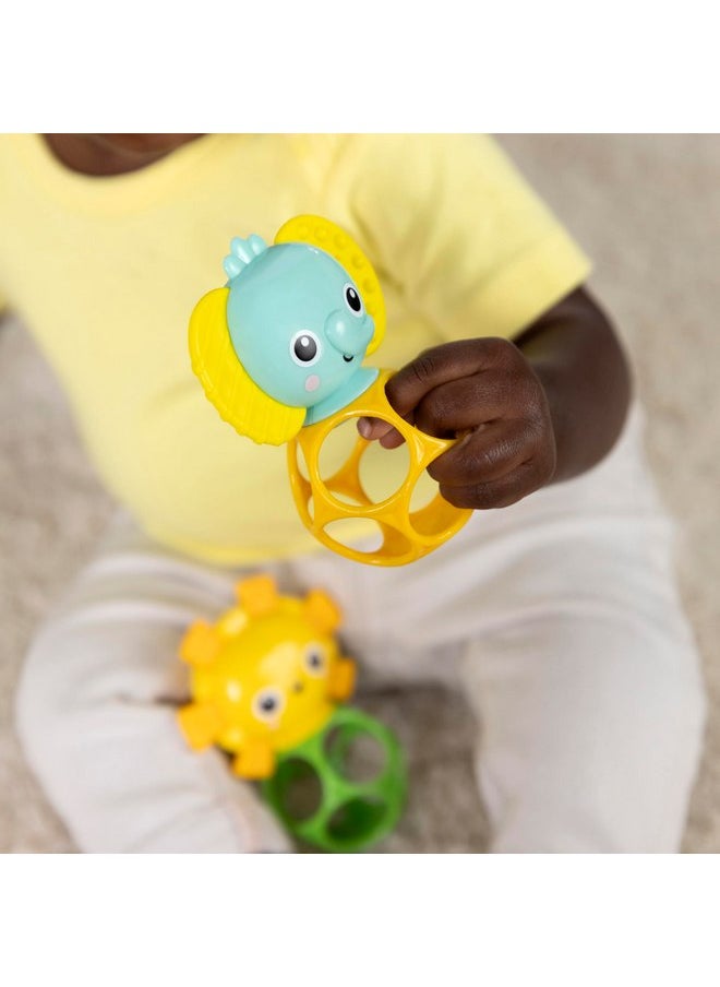 Bright Starts Soother Pals Easy-Grasp Teether Toys, 2-Pack Lion and Elephant Characters, BPA Free, Unisex, Ages Newborn +