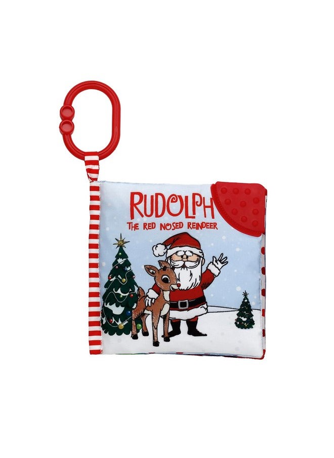 Christmas Soft, Crinkle Activity Book with Rubber Teether and Travel Strap, Rudolph The Red Nosed Reindeer (5 inch Square)