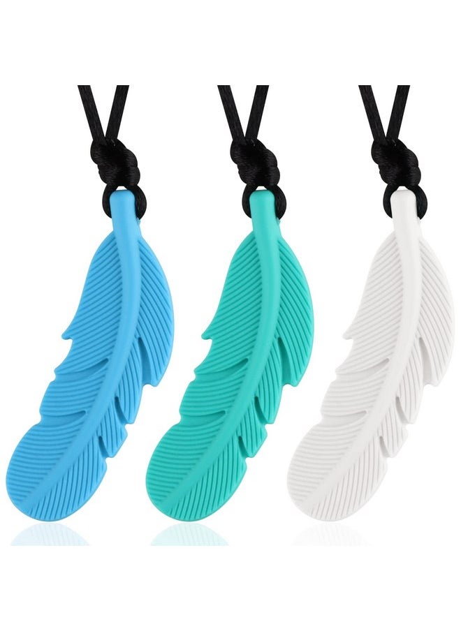 Chew Necklace for Sensory Kids, 3 Pack Sensory Oral Motor Aids Silicone Teething Toys for Autistic Chewers, ADHD, SPD, Oral Motor Stimulation or Special Needs (3 Packs)