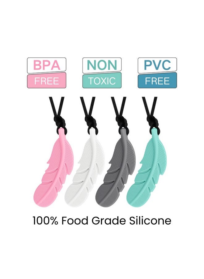 Chew Necklace for Sensory Kids, 3 Pack Sensory Oral Motor Aids Silicone Teething Toys for Autistic Chewers, ADHD, SPD, Oral Motor Stimulation or Special Needs (3 Packs)