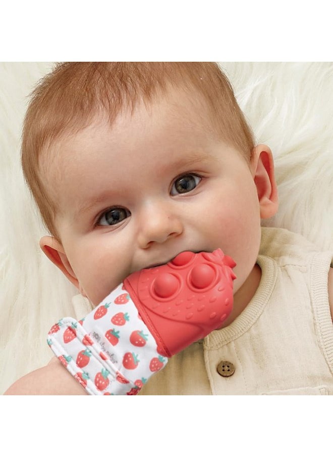 Itzy Ritzy Popper Teether Mitt (Strawberry)