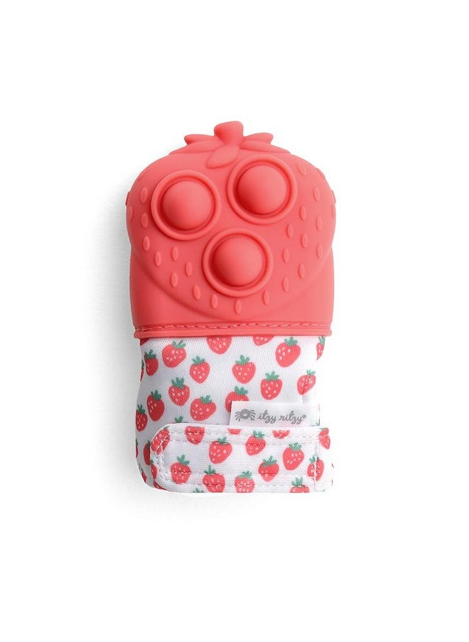 Itzy Ritzy Popper Teether Mitt (Strawberry)