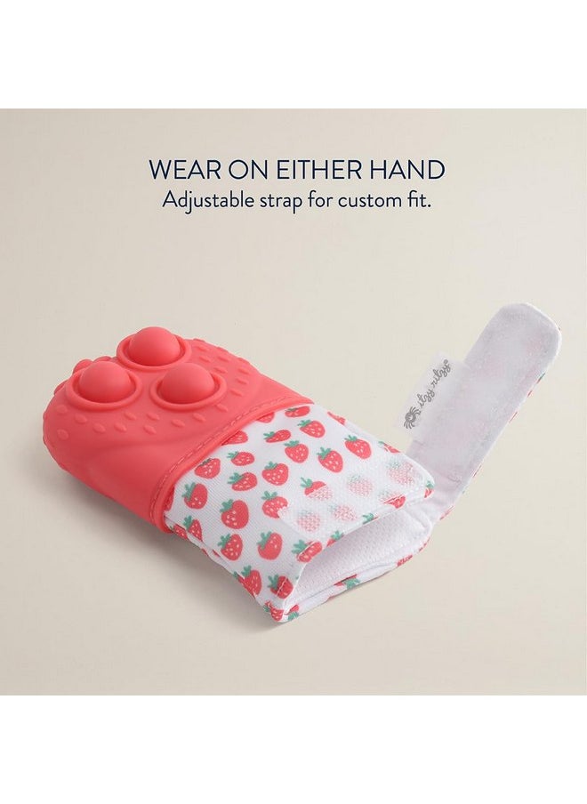 Itzy Ritzy Popper Teether Mitt (Strawberry)