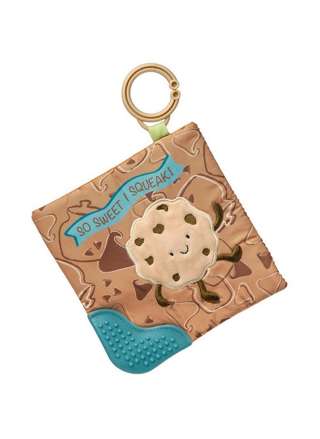 Sweet Soothie Crinkle Teether Toy with Baby Paper and Squeaker, 6 x 6-Inches, Chippy Cookie
