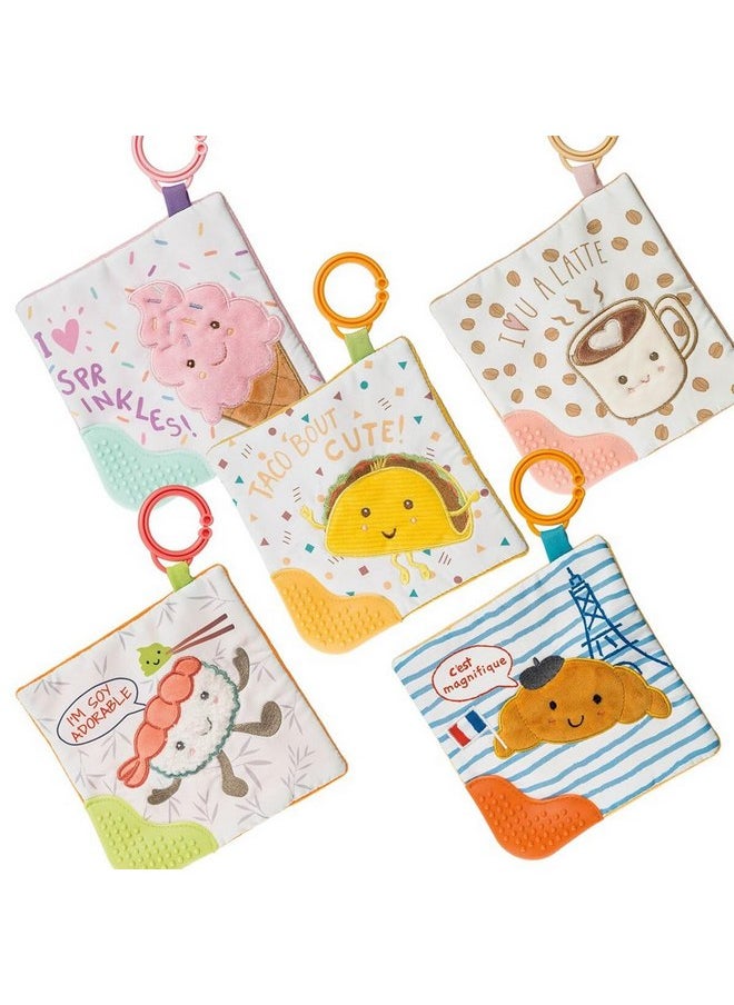 Sweet Soothie Crinkle Teether Toy with Baby Paper and Squeaker, 6 x 6-Inches, Chippy Cookie