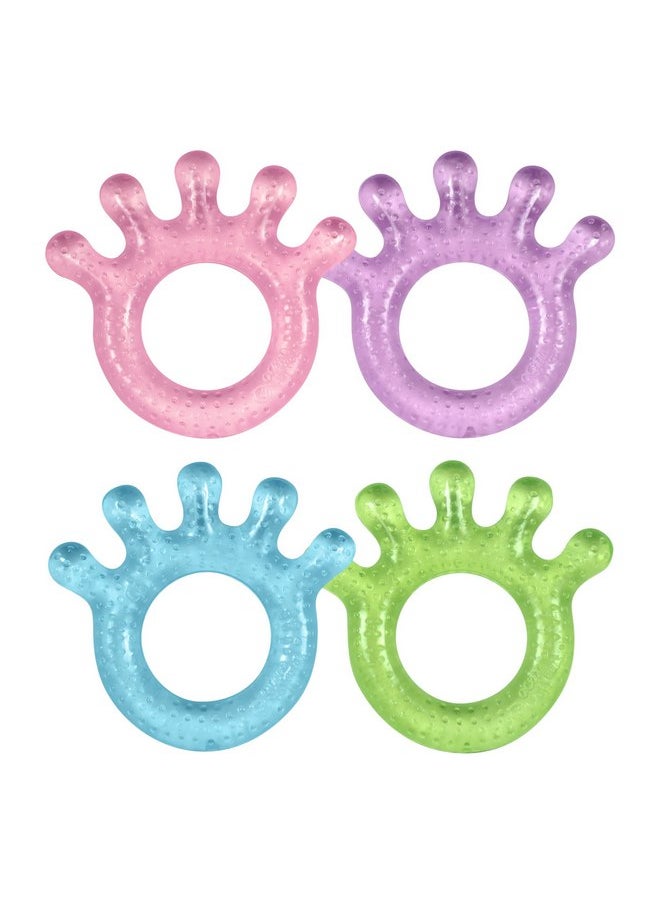 green sprouts Cooling Teether| Soothes gums & promotes healthy oral development |Safer plastic filled with sterilized water,Chill for extra relief,Textured surface to massage gums,2 Count (Pack of 1) Blue
