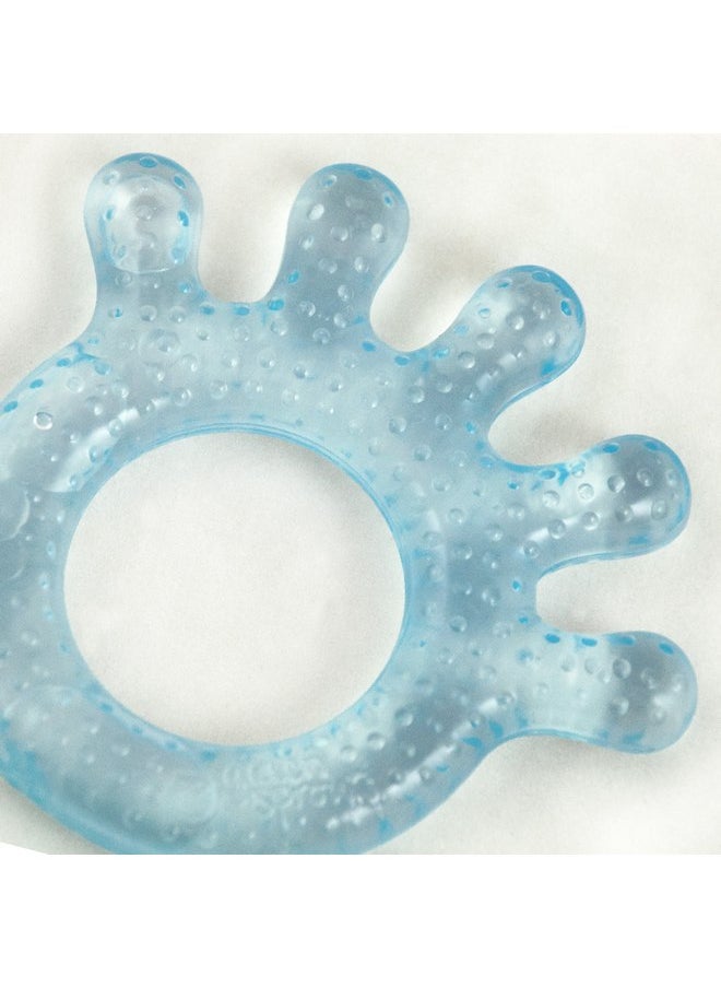 green sprouts Cooling Teether| Soothes gums & promotes healthy oral development |Safer plastic filled with sterilized water,Chill for extra relief,Textured surface to massage gums,2 Count (Pack of 1) Blue