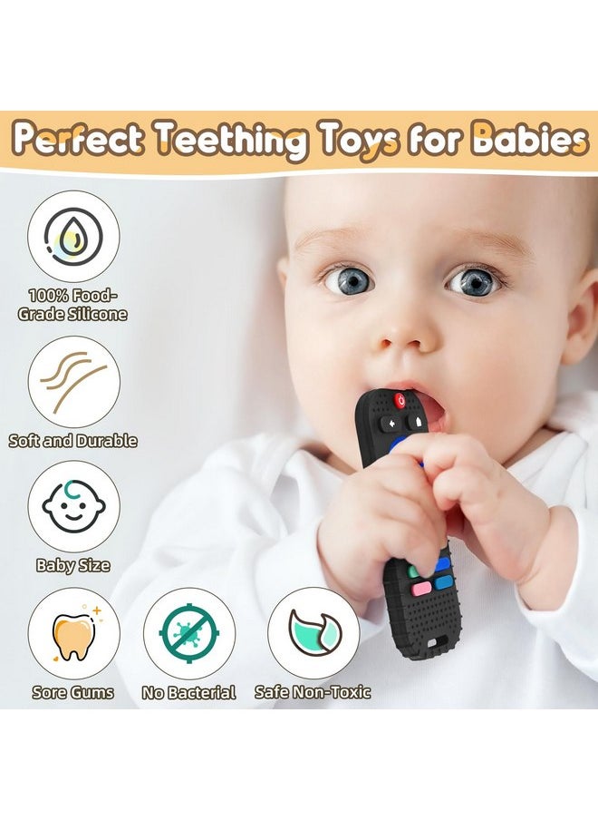 AiTuiTui Teething Relief Teethers Toys for Babies 3 6 9 12 Months Gifts, Silicone Sensory Teether Remote Control & Game Controller Baby Bath Toys for Newborn Infant Toddler Boy Girl Autism Birthday