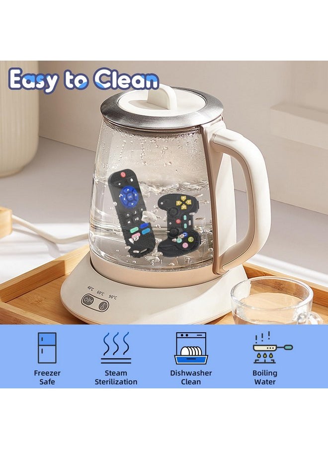 AiTuiTui Teething Relief Teethers Toys for Babies 3 6 9 12 Months Gifts, Silicone Sensory Teether Remote Control & Game Controller Baby Bath Toys for Newborn Infant Toddler Boy Girl Autism Birthday