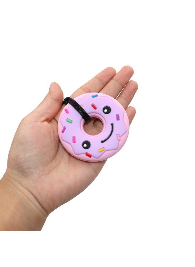 Sensory Chew Necklaces for Kids Adults, Chew Toys for Kids with Autism Anxiety ADHD SPD or Special Needs, Silicone Donut Chewy Chewing Necklace Sensory Help to Relieve Stress