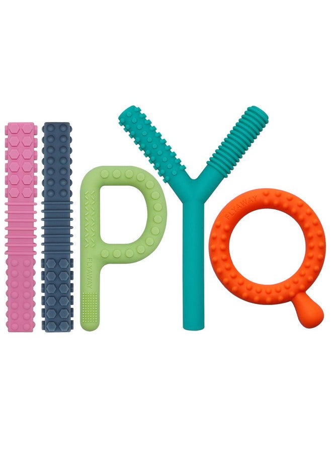Sensory Toys for Kids with Autism, 5 Pack Autism Toys Silicone Baby Teething Toys for ADHD, Anxiety, SPD Chewing Biting Fidgeting, Teething Relief Tubes for Babies - BPA Free