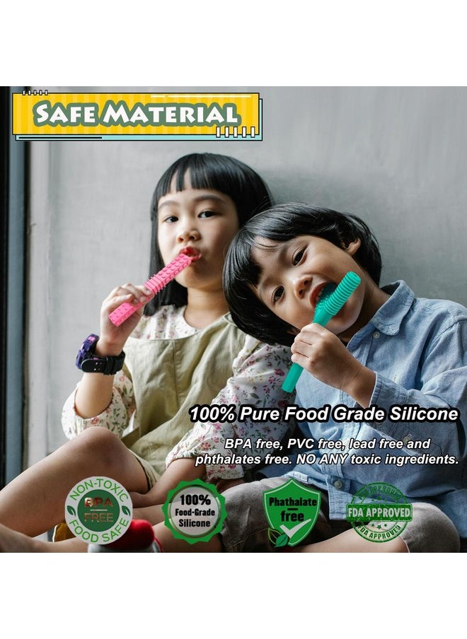 Sensory Toys for Kids with Autism, 5 Pack Autism Toys Silicone Baby Teething Toys for ADHD, Anxiety, SPD Chewing Biting Fidgeting, Teething Relief Tubes for Babies - BPA Free