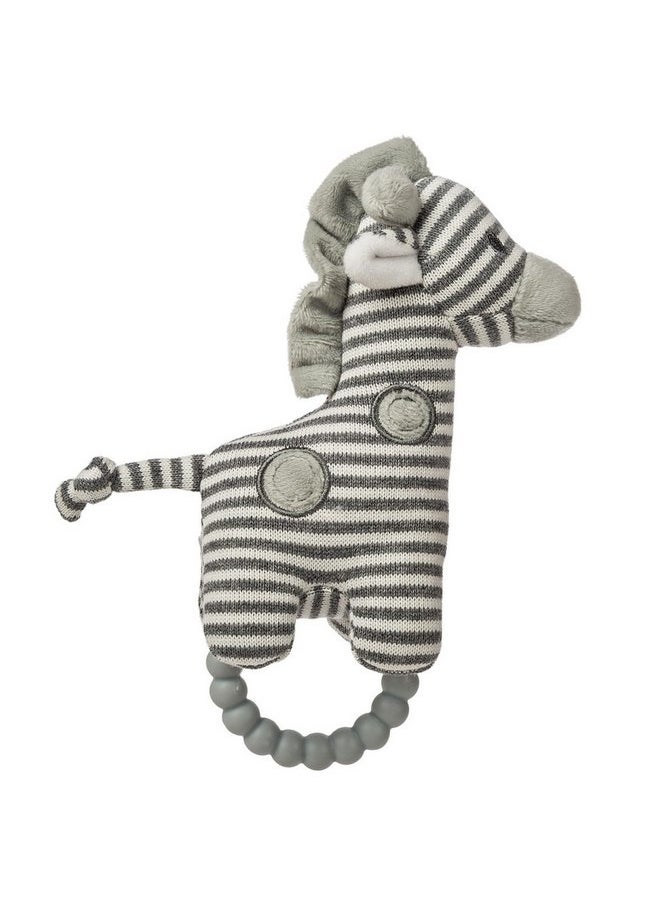 Mary Meyer Soft Baby Rattle with Soothing Teether Ring, 6-Inches, Afrique Giraffe