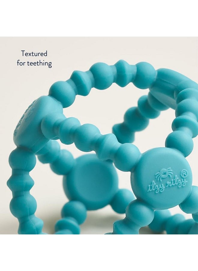 Itzy Ritzy Silicone Teething Ball Flexible Teether (Teal)