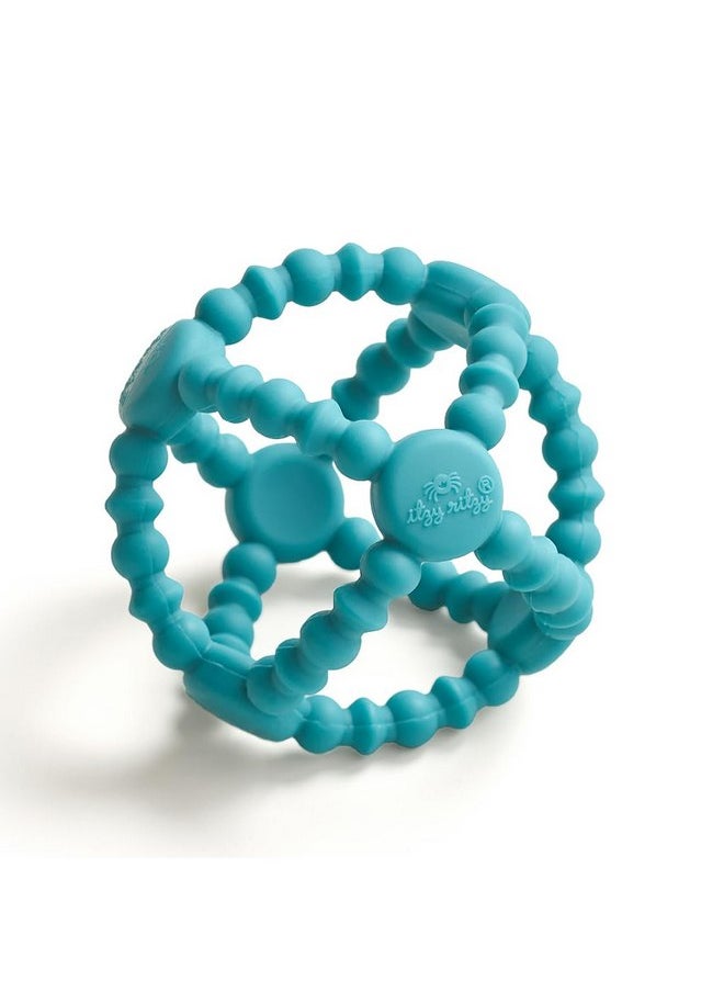 Itzy Ritzy Silicone Teething Ball Flexible Teether (Teal)