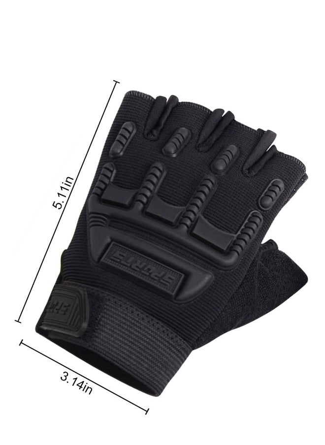 Kids Fingerless Cycling Gloves Mittens Breathable Non Slip Half Finger Bike Riding Gloves Shockproof Sports Training Gloves UV Protection Outdoor Skateboard Gloves for Boys Girls 6-10 Years