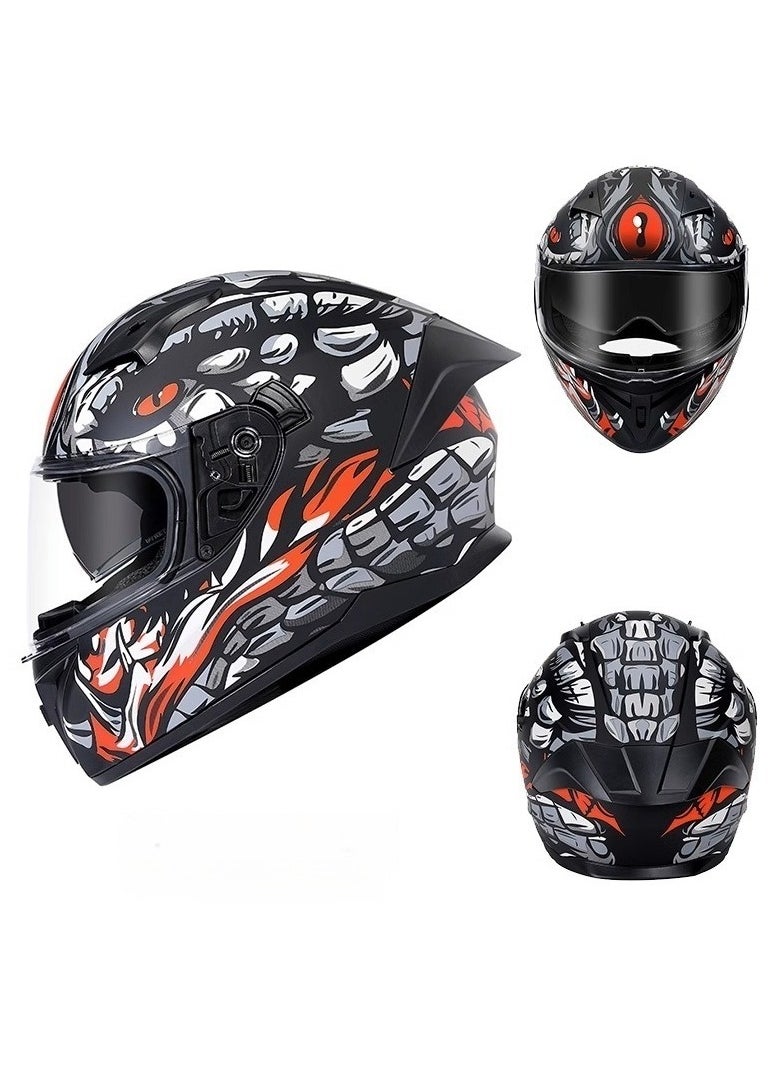 Anti Fog Dual Lens Full Face Motorcycle Helmet for Winter Riding