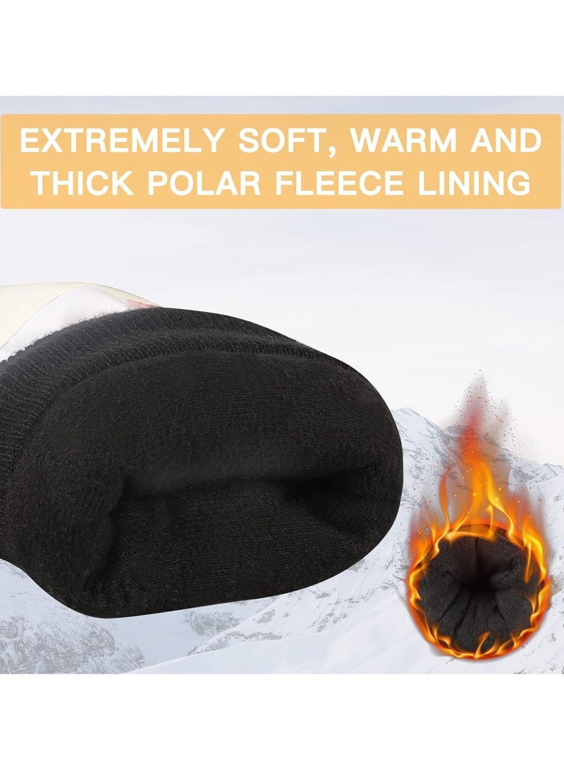 Cycling Gloves, Bicycling Gloves, Anti Slip Shock Absorbing Men Women Winter Cycling Gloves Three Fingers Touch-Screen Fleece 100% Waterproof Winter Gloves