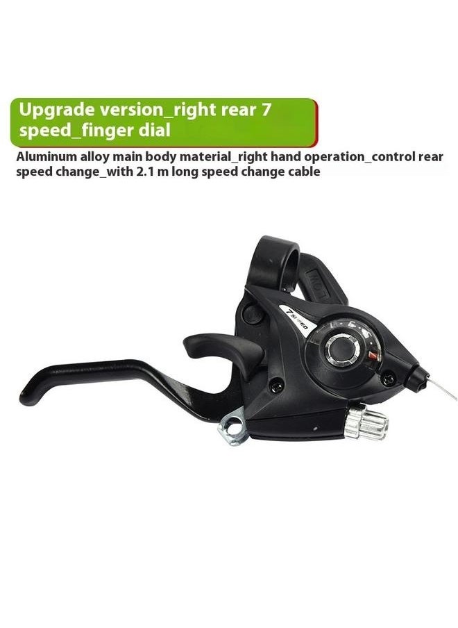 Bicycle Shifter 21 Speed Bicycle Brake Levers Shifter Lever 3 x 7 Speed with Gear Indicator and V Brake Cable Left Right Brake Lever Shifter Set for Bike, Road Bike