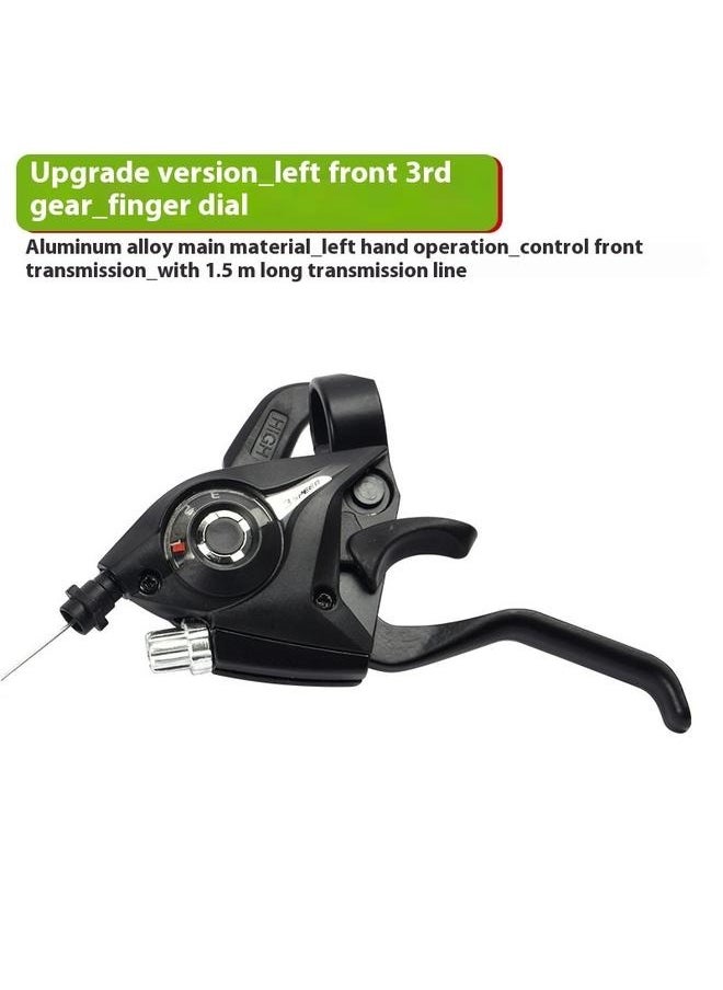 Bicycle Shifter 21 Speed Bicycle Brake Levers Shifter Lever 3 x 7 Speed with Gear Indicator and V Brake Cable Left Right Brake Lever Shifter Set for Bike, Road Bike