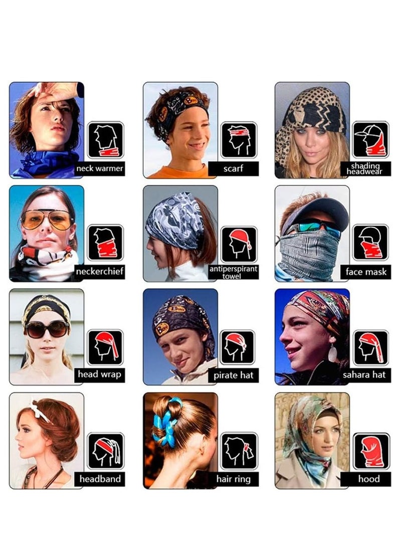 Neck Gaiter Mask, Bandana Gator Face Cover Mask Sun UV Protection, Neck Warmer Balaclava, Tube Face Scarf, Headband for Outdoor