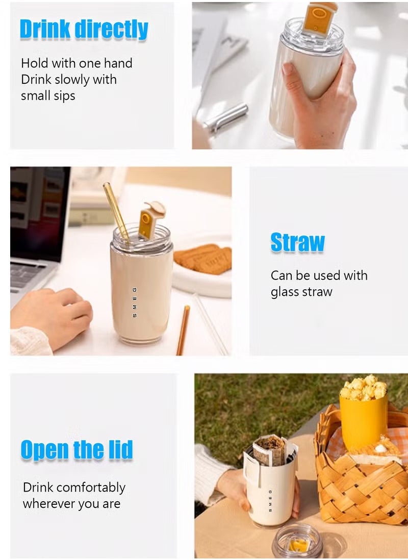 Travel Coffee Mug, Vacuum Insulated Travel Mug, Spill Proof Leakproof Tumbler With Lid, Double Wall Vacuum Insulation Flask for  Home, Office, Car and More