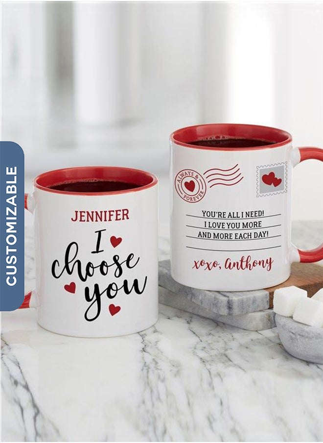 I Choose You | Valentine's Day Personalised Coffee Mug