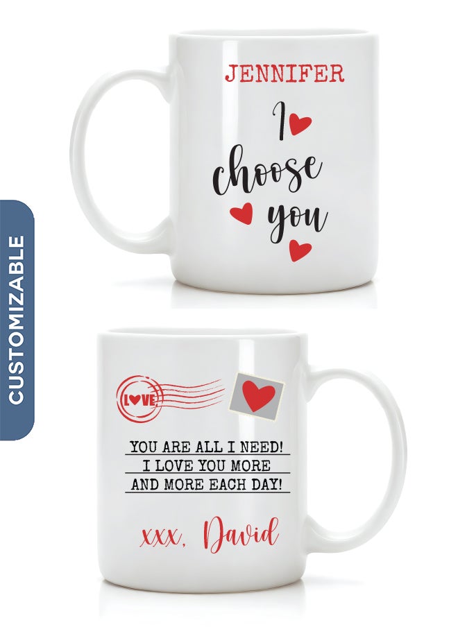 I Choose You | Valentine's Day Personalised Coffee Mug