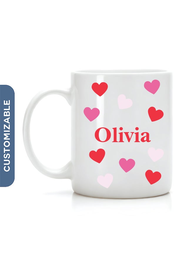 Beautiful Hearts | Valentine's Day Personalised Coffee Mug