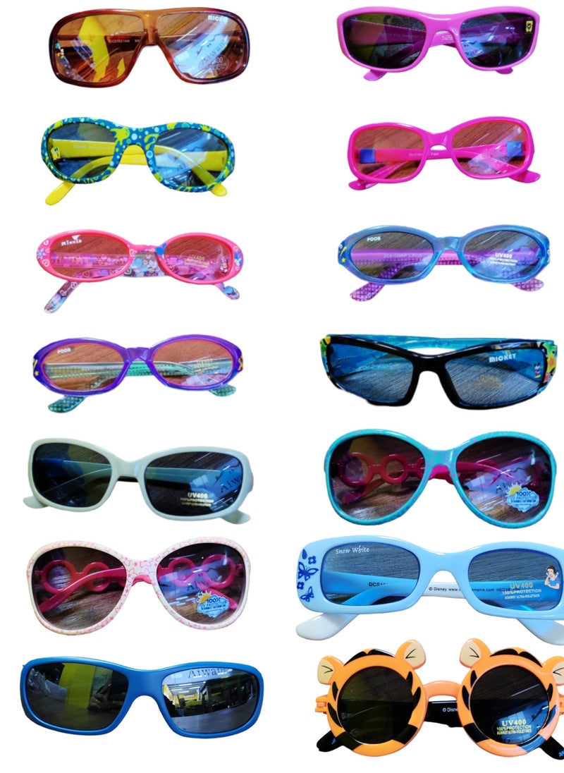 4pcs Kids Sunglasses UV Protection Fun Design Assorted Random Design