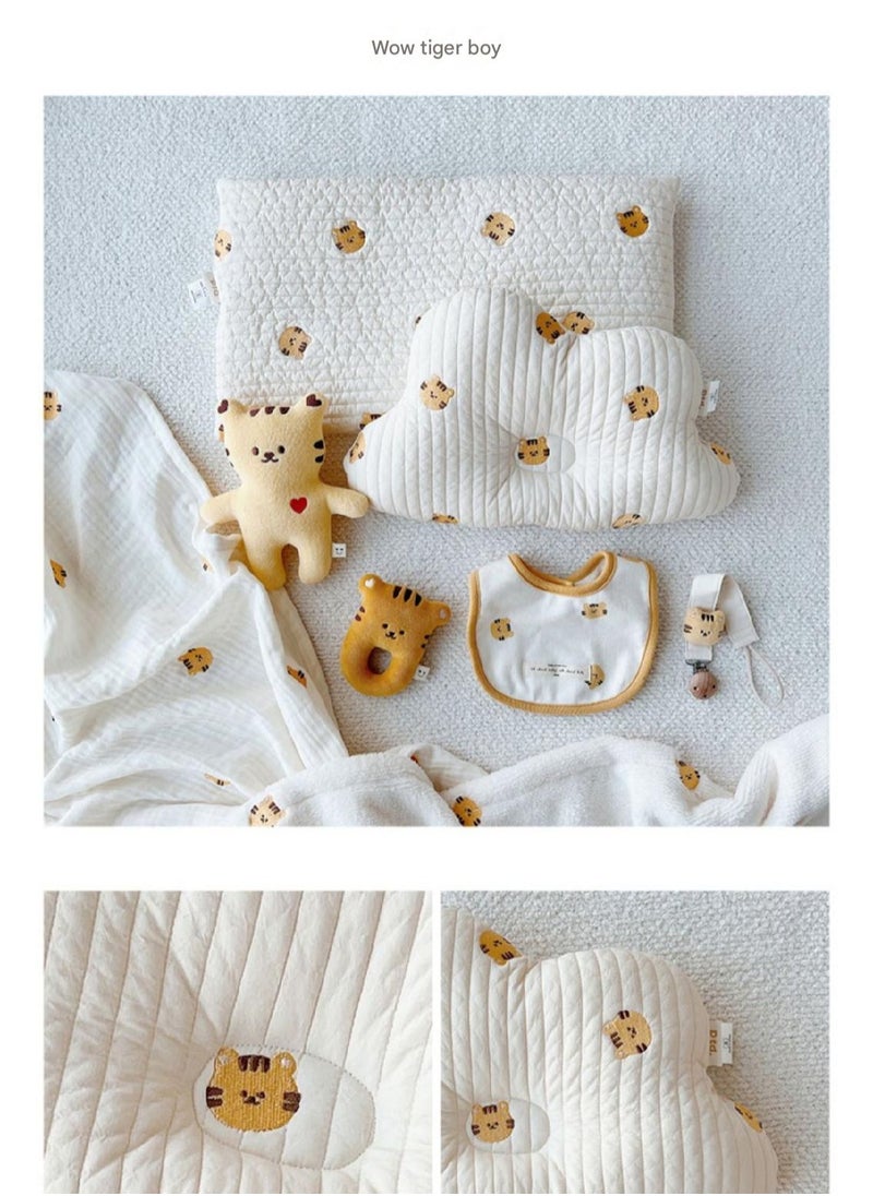 Ins Style Korean Baby Bear Rabbit Pillow Children's Neck Protection Cotton Breathable And Sweat Wicking Baby Four Season Universal Shaping Pillow