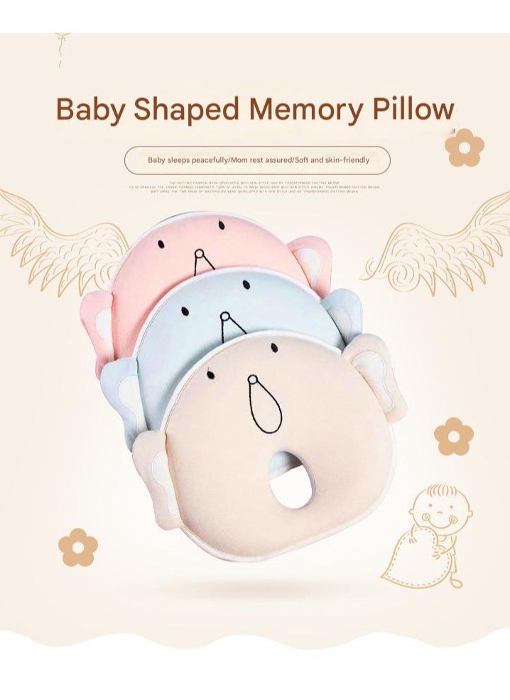 Cotton Baby Shaping Pillow Newborn Baby Head Shape Anti Deviation Head Anti Startle Comfort Pillow Suitable For All Seasons