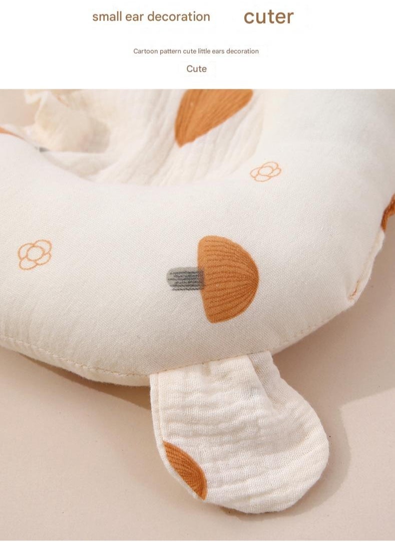 A-class Pure Cotton Baby U-shaped Shaping Pillow Baby Head Shape Anti Deviation Head Correction Sweat Absorption Washable Anti Startle And Soothing Pillow