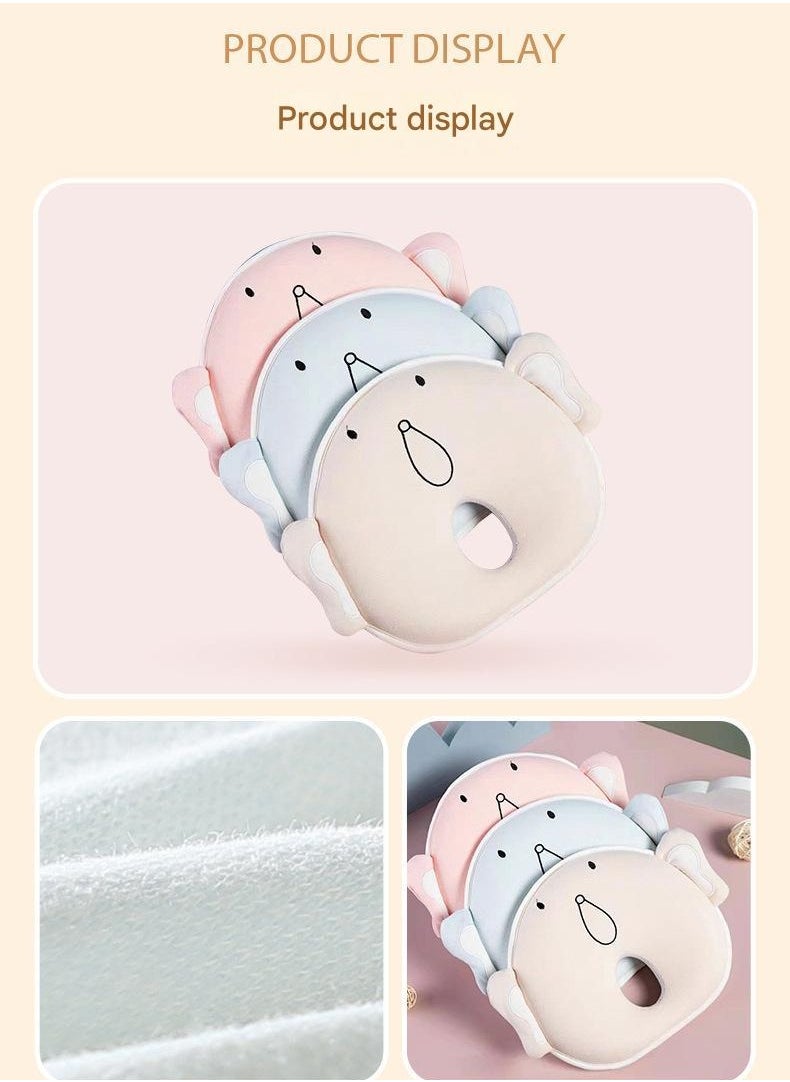 New Baby Pillow Shaped Pillow 0 to 1 Year Old Memory Cotton Newborn Baby Head shaped Elephant Pillow