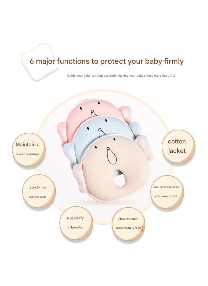 Cotton Baby Shaping Pillow Newborn Baby Head Shape Anti Deviation Head Anti Startle Comfort Pillow Suitable For All Seasons