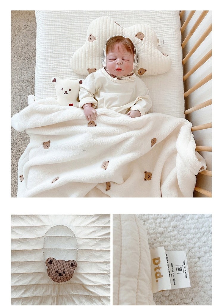 Baby Shaping Pillow 100 Cotton Embroidered Cloud Baby Shaping Pillow 3-12 Months