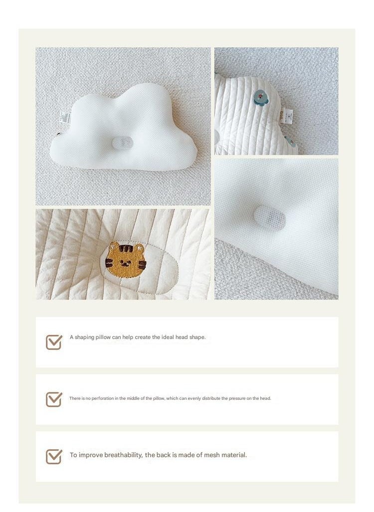 Ins Style Korean Baby Bear Rabbit Pillow Children's Neck Protection Cotton Breathable And Sweat Wicking Baby Four Season Universal Shaping Pillow