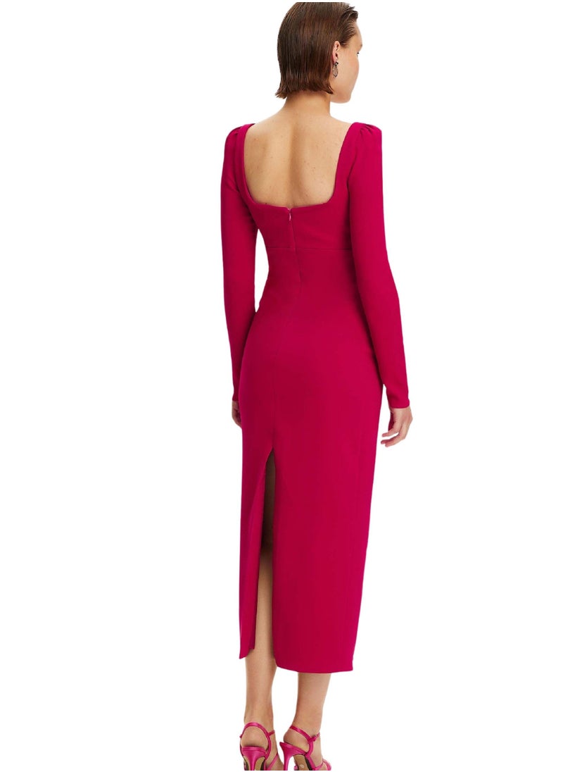 Square Neck Midi Dress