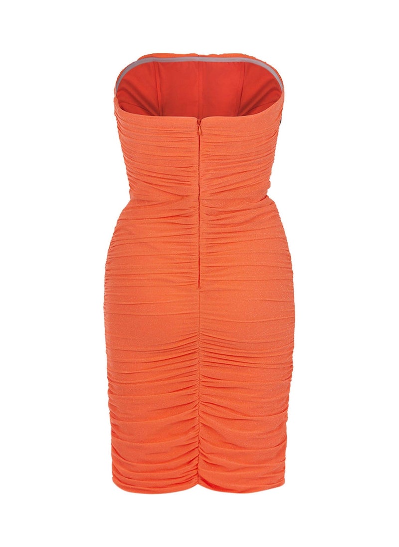 Ruched Strapless Mini Dress