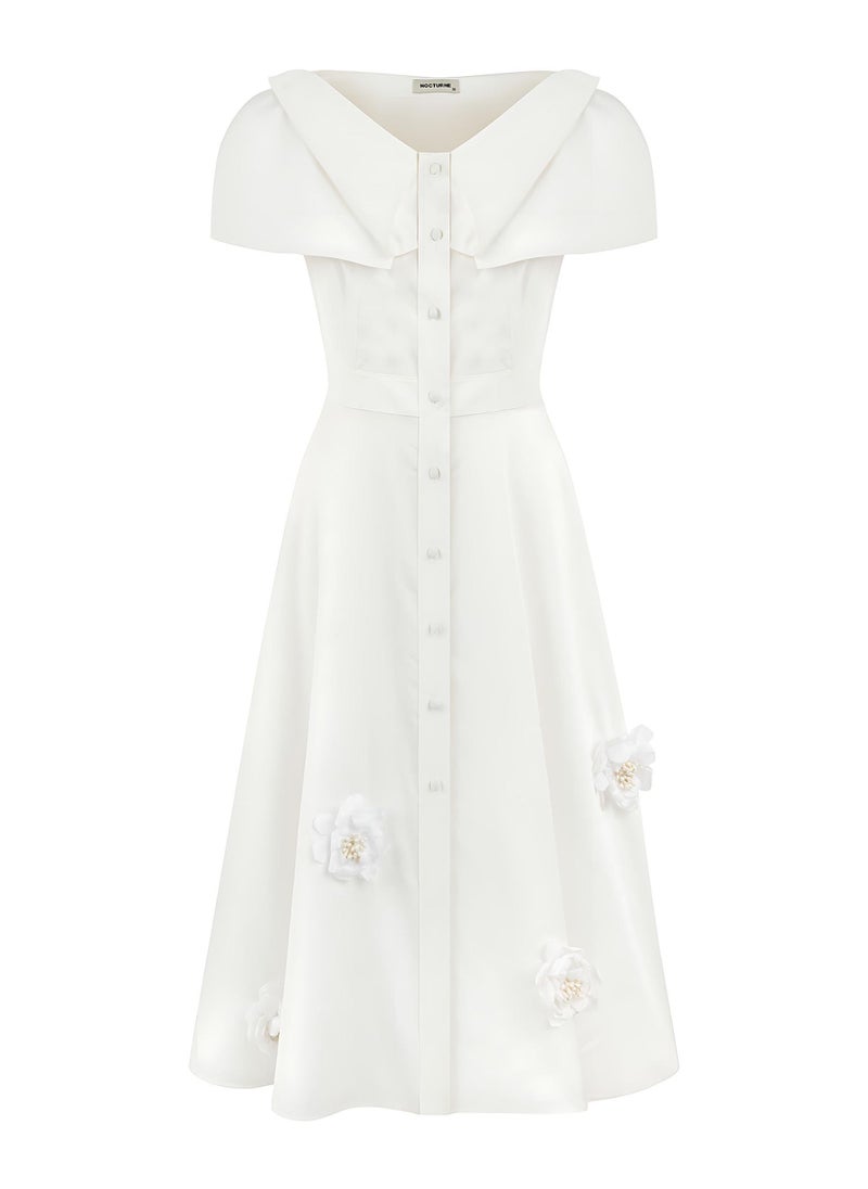 Floral Button-Front Dress