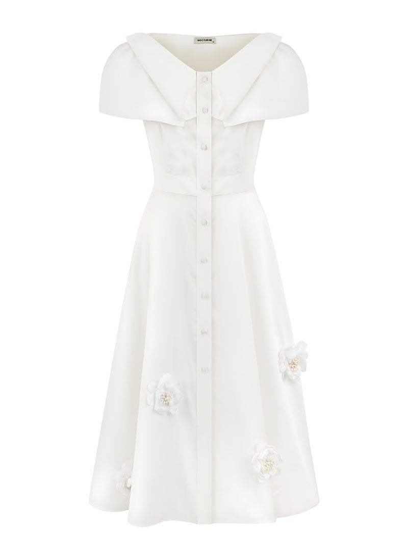 Floral Button-Front Dress