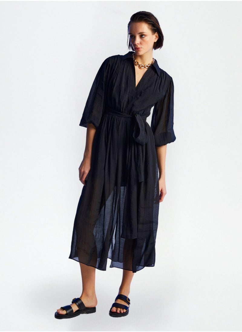Belted Midi Dress
