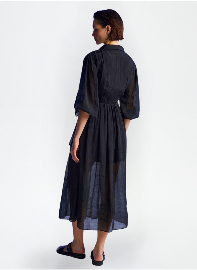 Belted Midi Dress