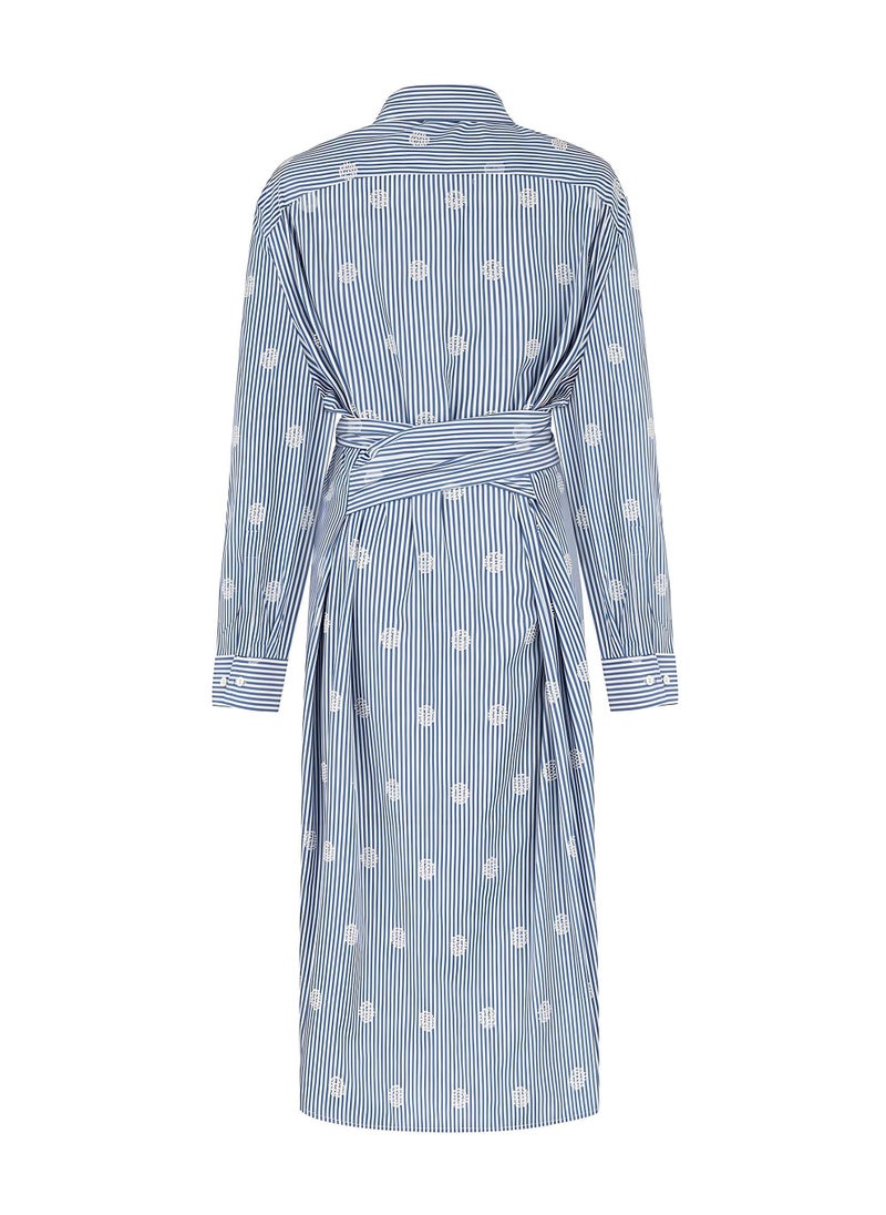 Striped Belted Shirtdress