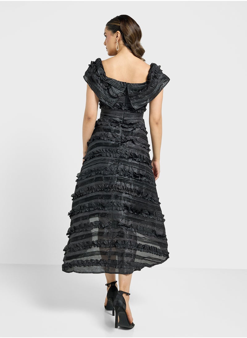 Ruffled Hi-Lo Dress
