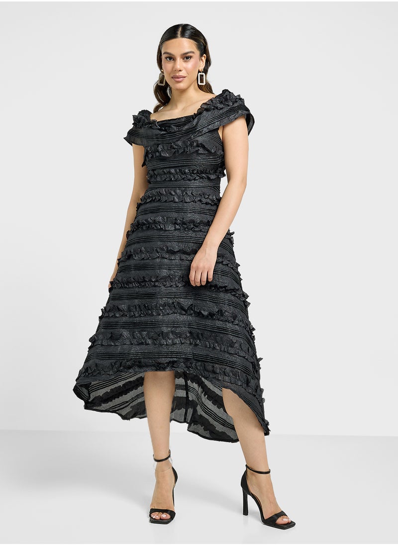 Ruffled Hi-Lo Dress